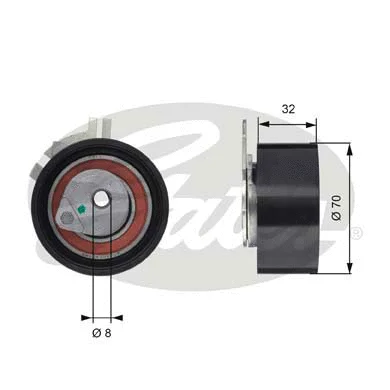 Tensioner Pulley, timing belt (T43117)