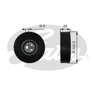 Tensioner Pulley, V-ribbed belt (T36003)