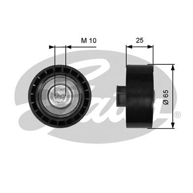 Deflection/Guide Pulley, V-ribbed belt (T36539)