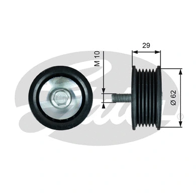 Deflection/Guide Pulley, V-ribbed belt (T36443)