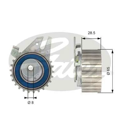 Tensioner Pulley, timing belt (T43033)