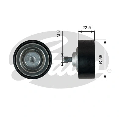 Deflection/Guide Pulley, V-ribbed belt (T36767)
