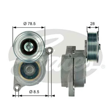 Belt Tensioner, V-ribbed belt (T39103)