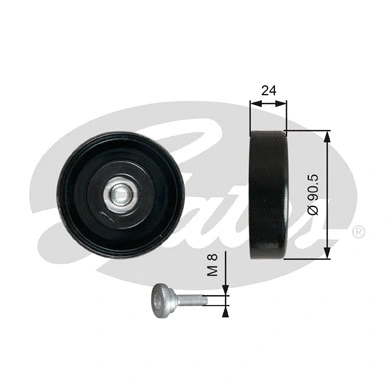 Deflection/Guide Pulley, V-ribbed belt (T36251)