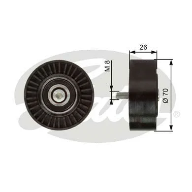 Deflection/Guide Pulley, V-ribbed belt (T36247)