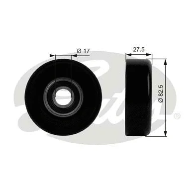 Deflection/Guide Pulley, V-ribbed belt (T38011)
