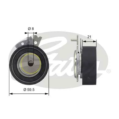 Tensioner Pulley, timing belt (T43161)