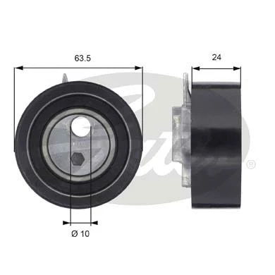 Deflection/Guide Pulley, timing belt (T43049)