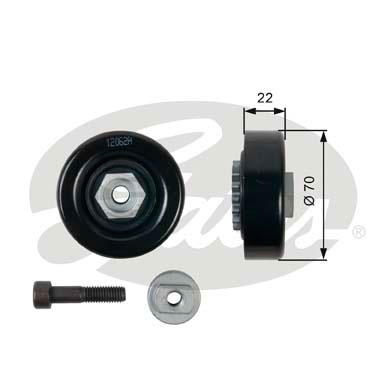 Tensioner Pulley, V-ribbed belt (T36408)