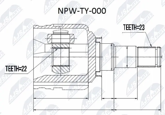 Joint Kit, drive shaft (NPW-TY-000)