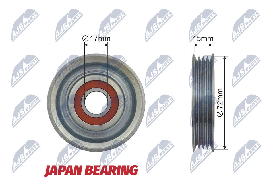 Deflection/Guide Pulley, V-ribbed belt (RNK-HD-007)