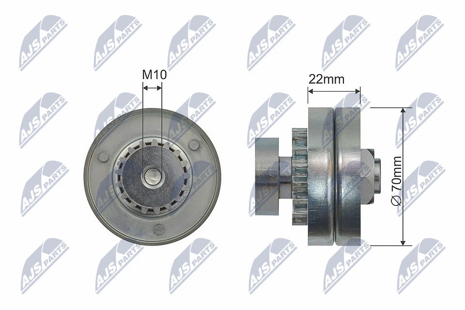 Tensioner Pulley, V-ribbed belt (RNK-DW-009)