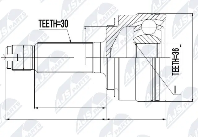 Joint Kit, drive shaft (NPZ-HD-040)