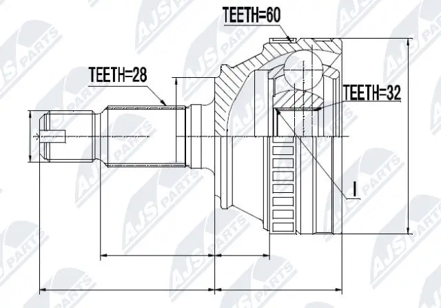 Joint Kit, drive shaft (NPZ-LR-009)