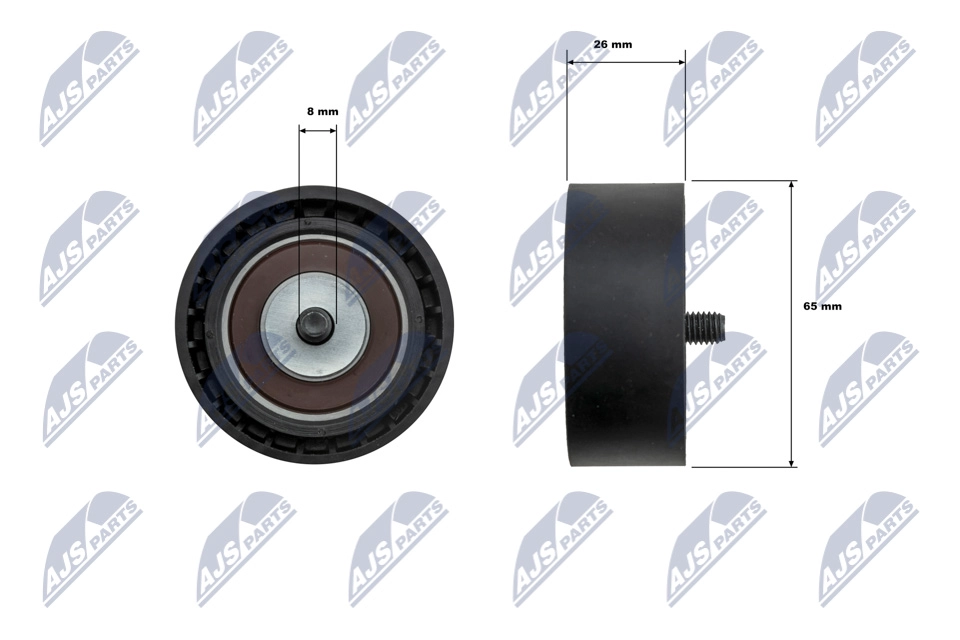 Deflection/Guide Pulley, V-ribbed belt (RNK-FR-070)