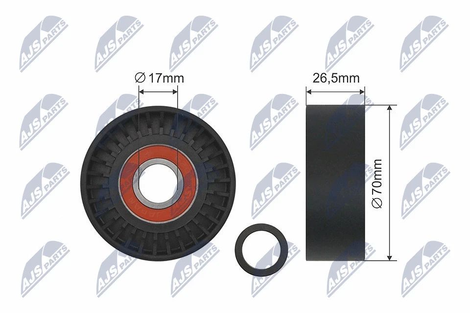 Tensioner Pulley, V-ribbed belt (RNK-ME-004)