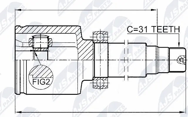 Joint Kit, drive shaft (NPW-FR-066)