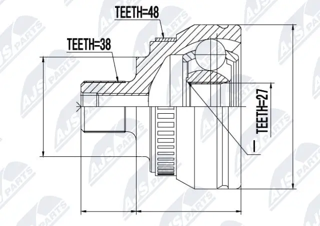 Joint Kit, drive shaft (NPZ-FR-020)