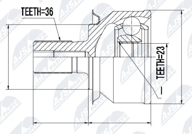 Joint Kit, drive shaft (NPZ-FR-031)