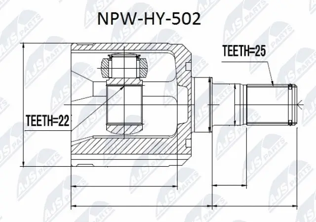 Joint Kit, drive shaft (NPW-HY-502)