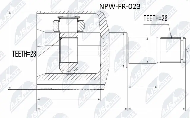 Joint Kit, drive shaft (NPW-FR-023)