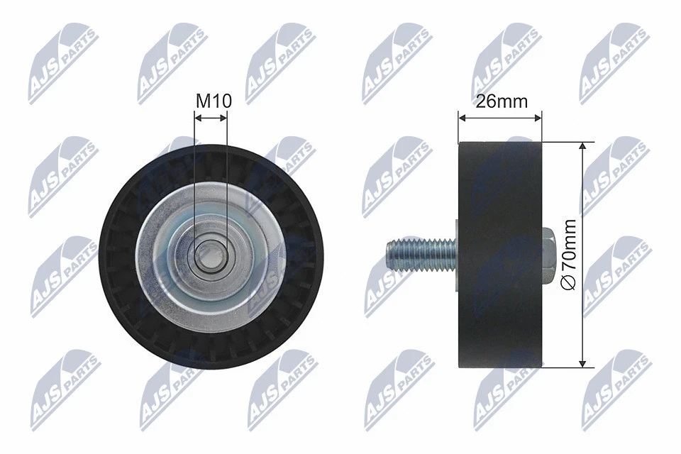 Deflection/Guide Pulley, V-ribbed belt (RNK-BM-005)