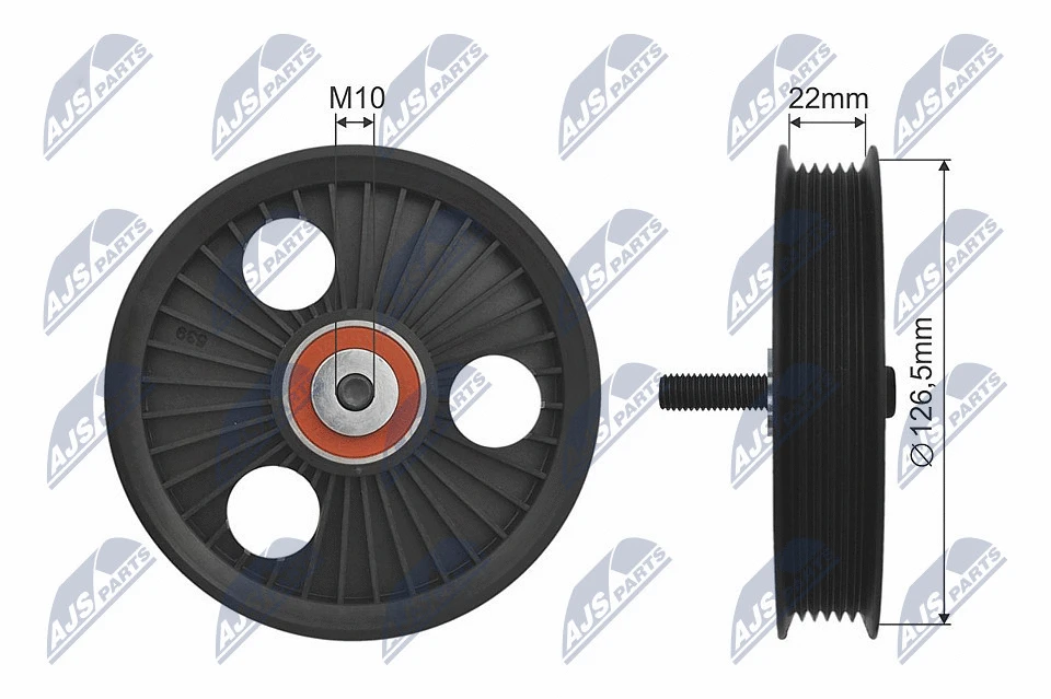 Deflection/Guide Pulley, V-ribbed belt (RNK-RE-008)