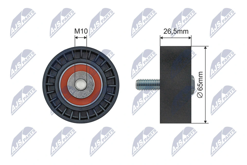 Tensioner Pulley, V-ribbed belt (RNK-CT-056)