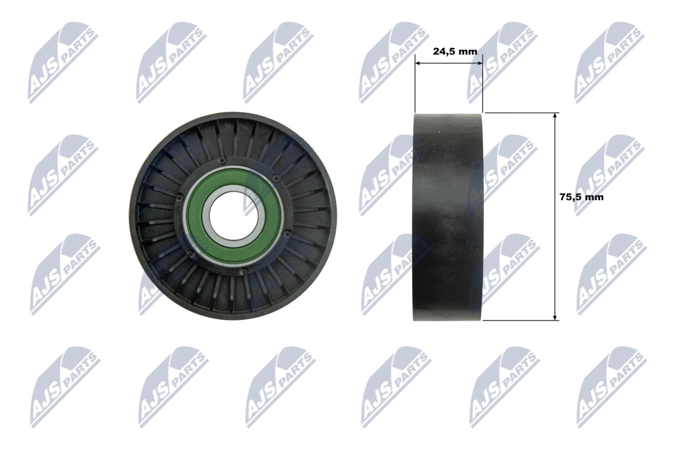 Tensioner Pulley, V-ribbed belt (RNK-FR-069)