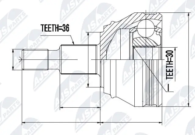 Joint Kit, drive shaft (NPZ-VW-005)