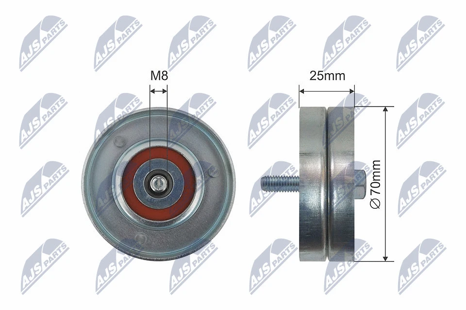Deflection/Guide Pulley, V-ribbed belt (RNK-FT-008)