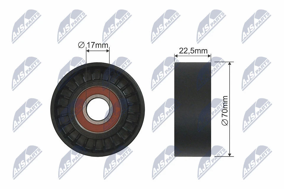 Deflection/Guide Pulley, V-ribbed belt (RNK-ME-006)