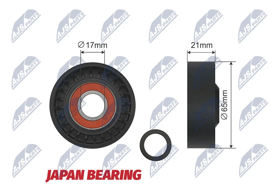 Tensioner Pulley, V-ribbed belt (RNK-FR-014)