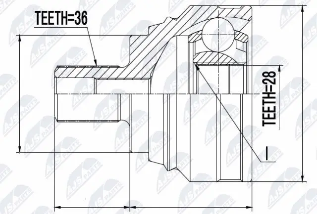 Joint Kit, drive shaft (NPZ-VW-040)