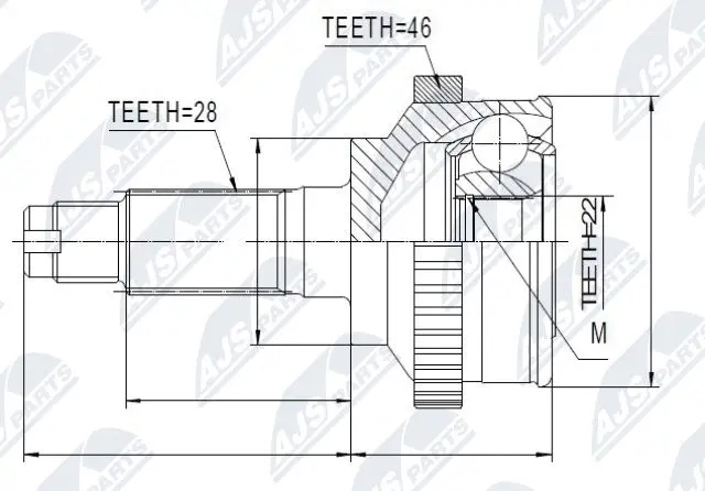 Joint Kit, drive shaft (NPZ-KA-346)