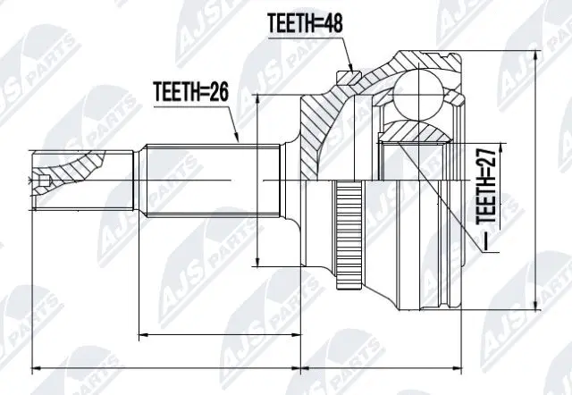 Joint Kit, drive shaft (NPZ-TY-081)