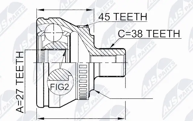 Joint Kit, drive shaft (NPZ-AU-047)