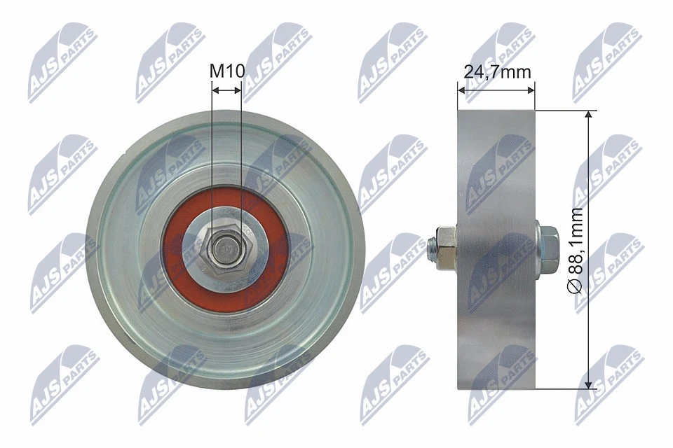 Deflection/Guide Pulley, V-ribbed belt (RNK-TY-006)