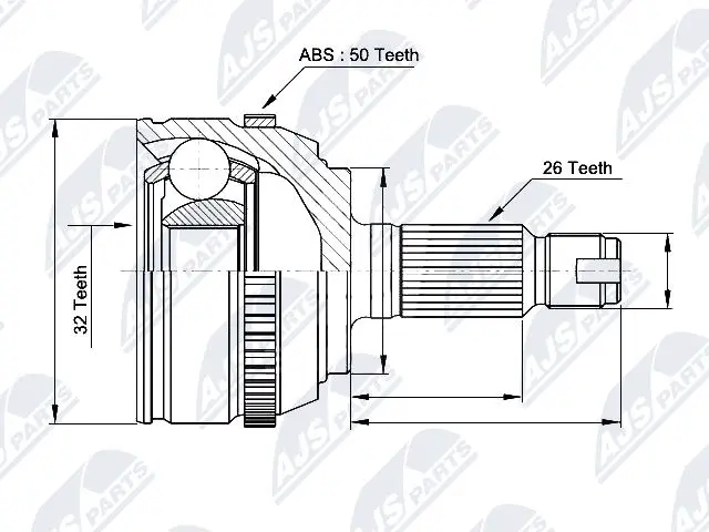 Joint Kit, drive shaft (NPZ-HD-037)