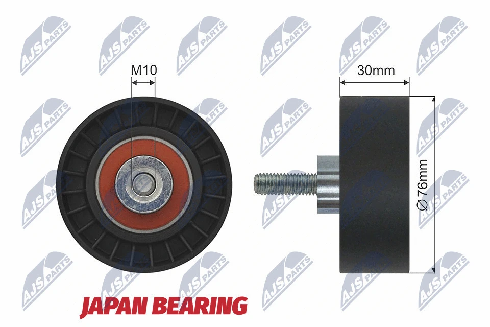 Deflection/Guide Pulley, V-ribbed belt (RNK-FR-027)