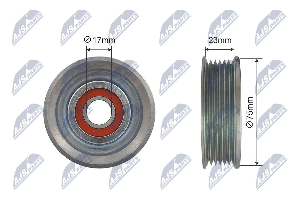 Tensioner Pulley, V-ribbed belt (RNK-MZ-015)