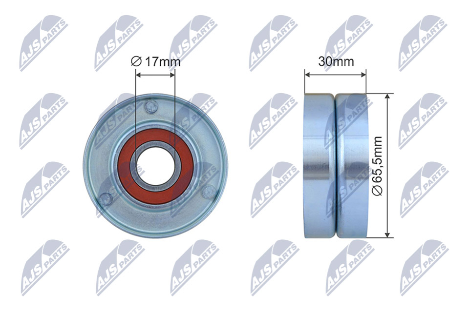 Tensioner Pulley, V-ribbed belt (RNK-RE-042)