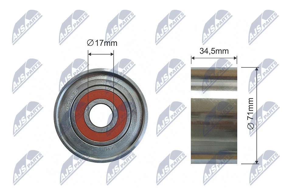Deflection/Guide Pulley, V-ribbed belt (RNK-MZ-012)