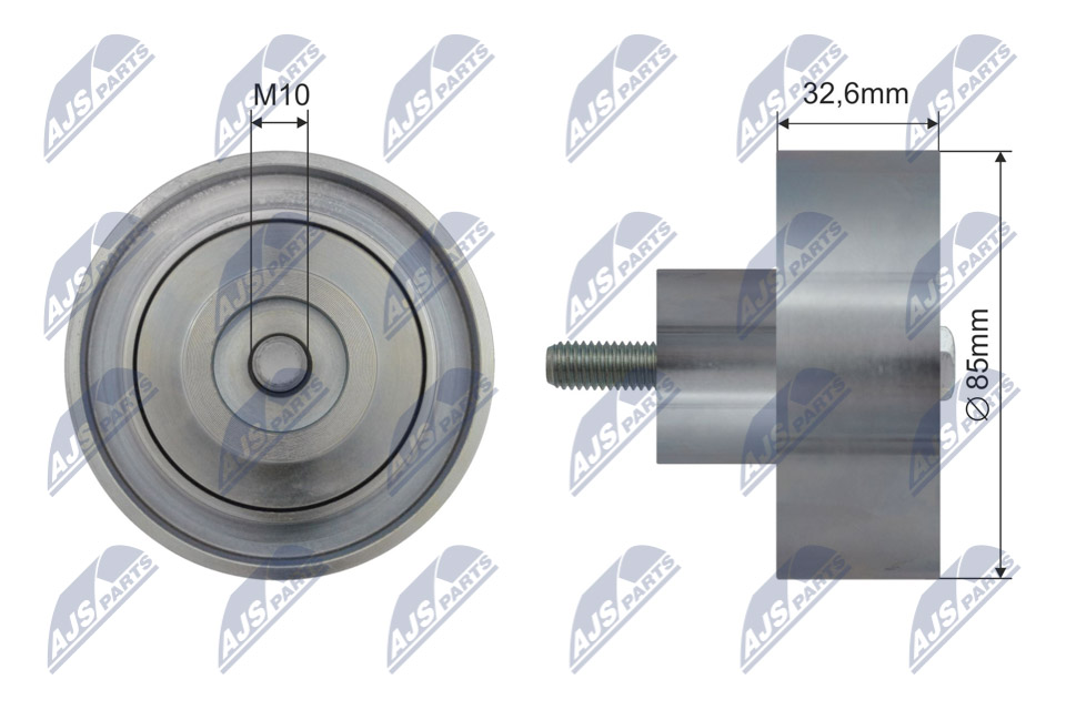 Deflection/Guide Pulley, V-ribbed belt (RNK-ME-089)