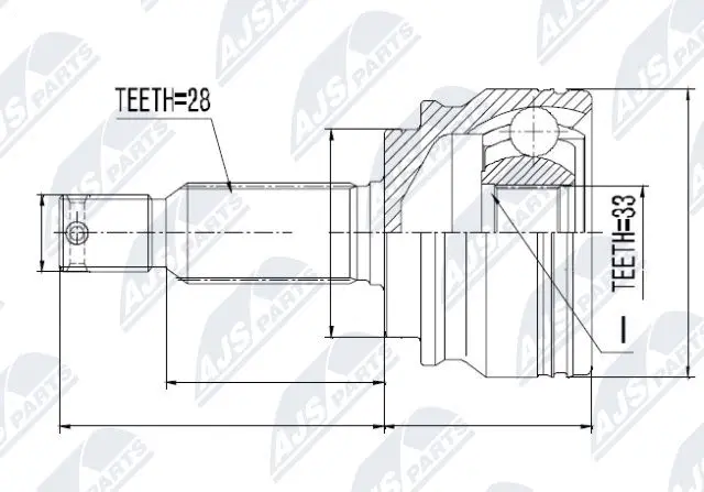 Joint Kit, drive shaft (NPZ-CH-010)