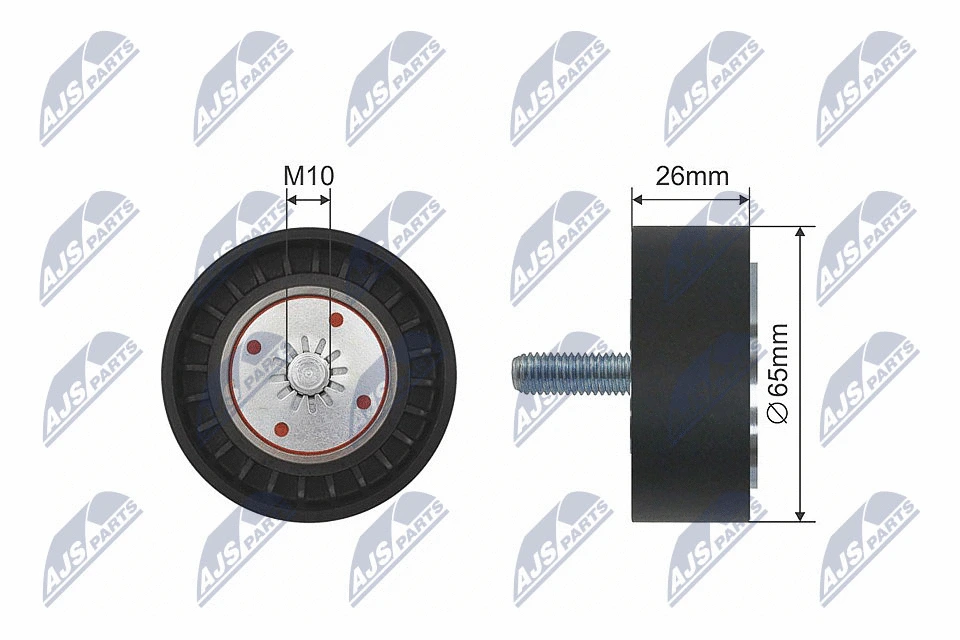 Tensioner Pulley, V-ribbed belt (RNK-PL-028)