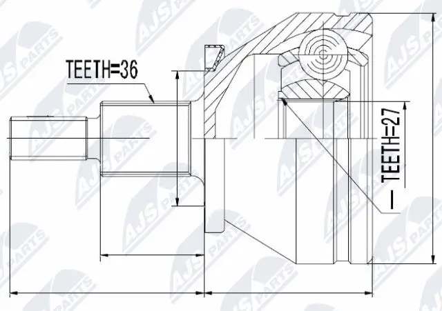 Joint Kit, drive shaft (NPZ-VW-036)