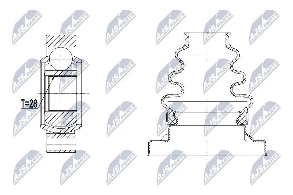 Joint Kit, drive shaft (NPW-BM-031)