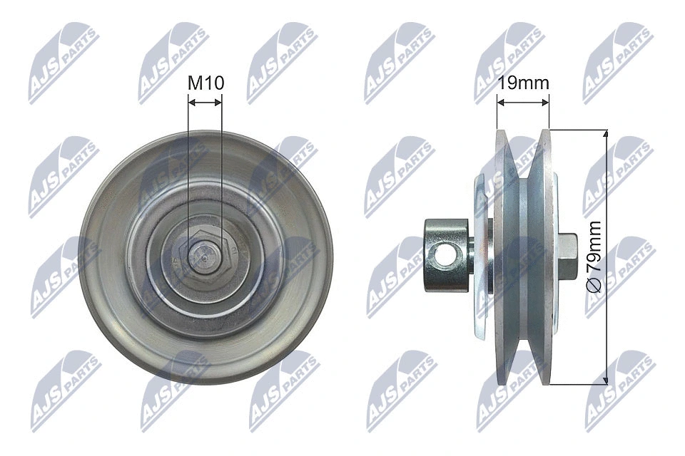 Tensioner Pulley, V-ribbed belt (RNK-NS-040)