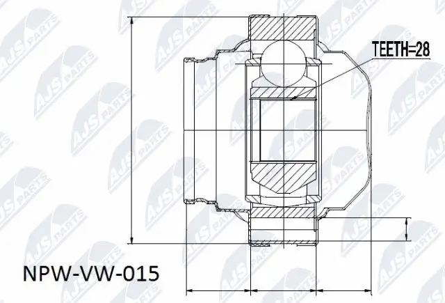Joint Kit, drive shaft (NPW-VW-015)